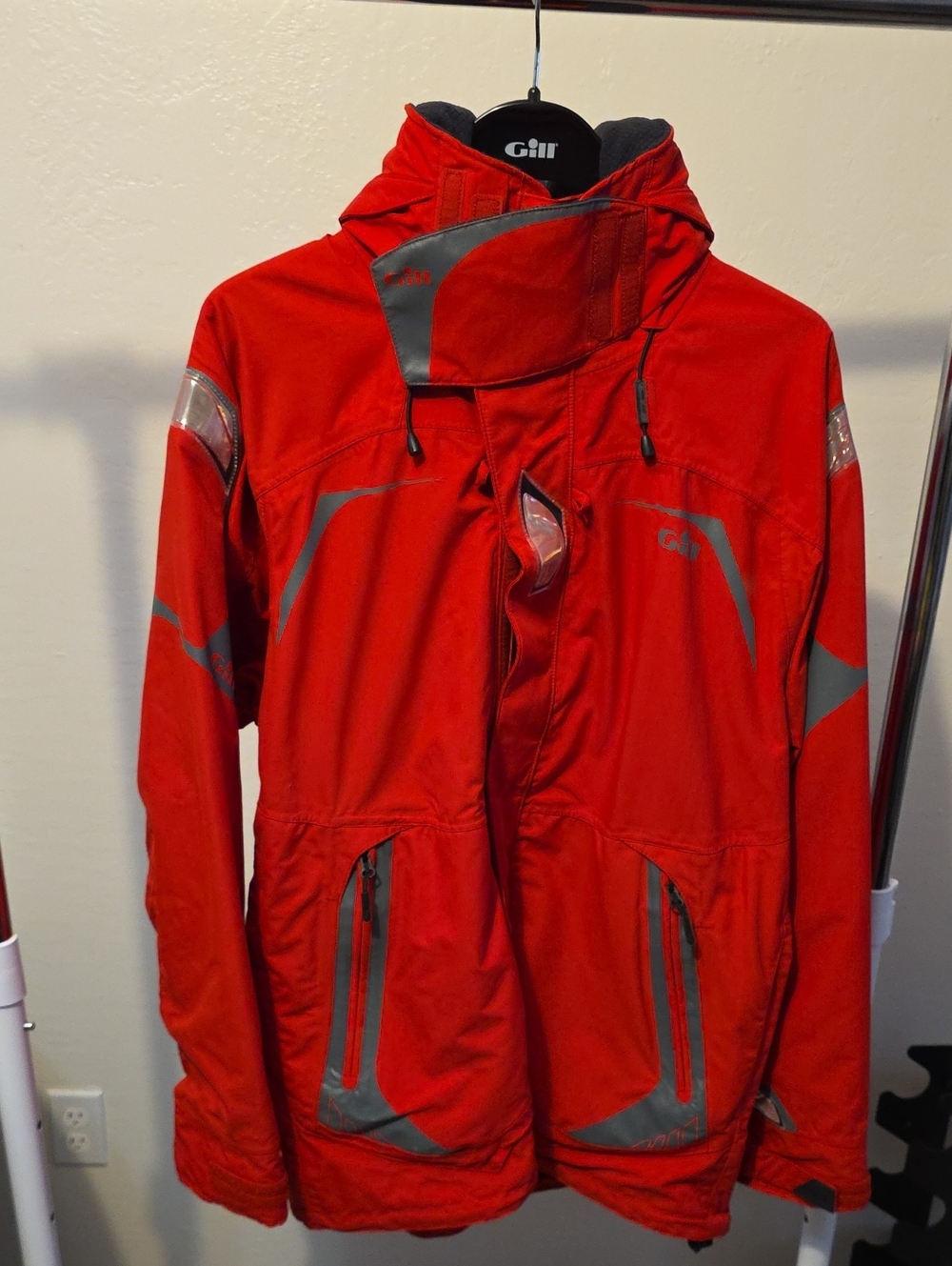 Gill Men's Red Waterproof Raincoat with Hood